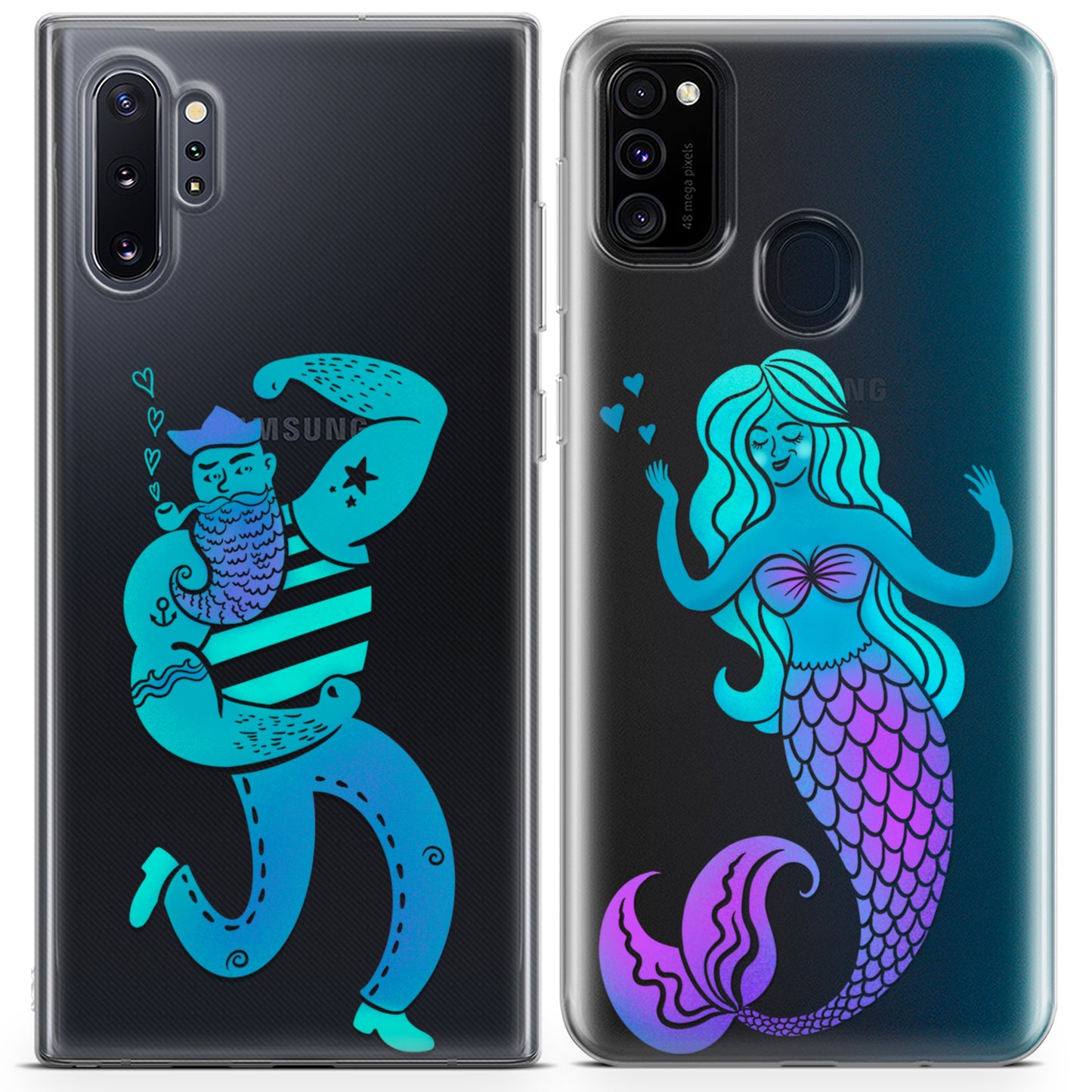 Cavka iPhone Couple Cases Sailor and Mermaid