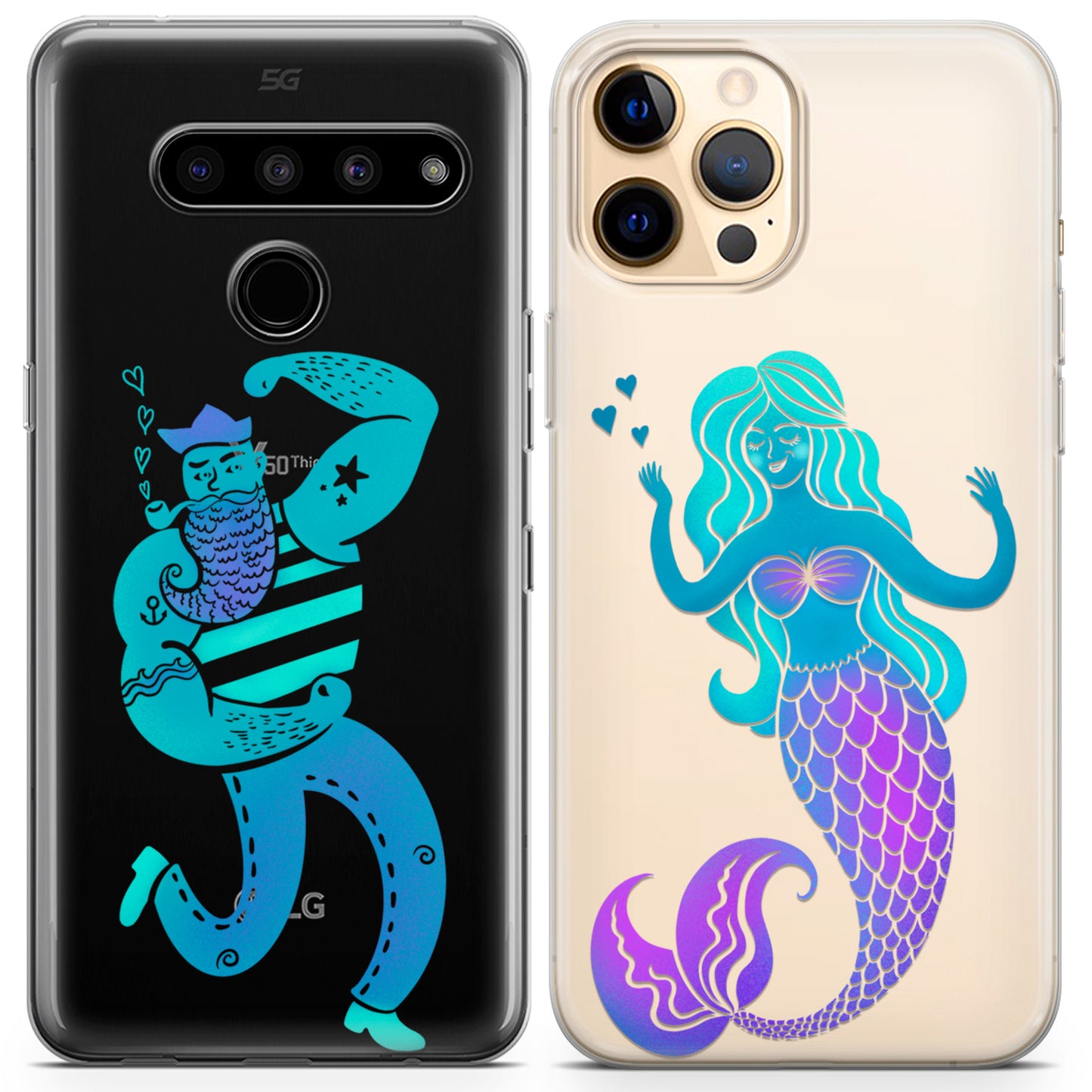 Cavka iPhone Couple Cases Sailor and Mermaid