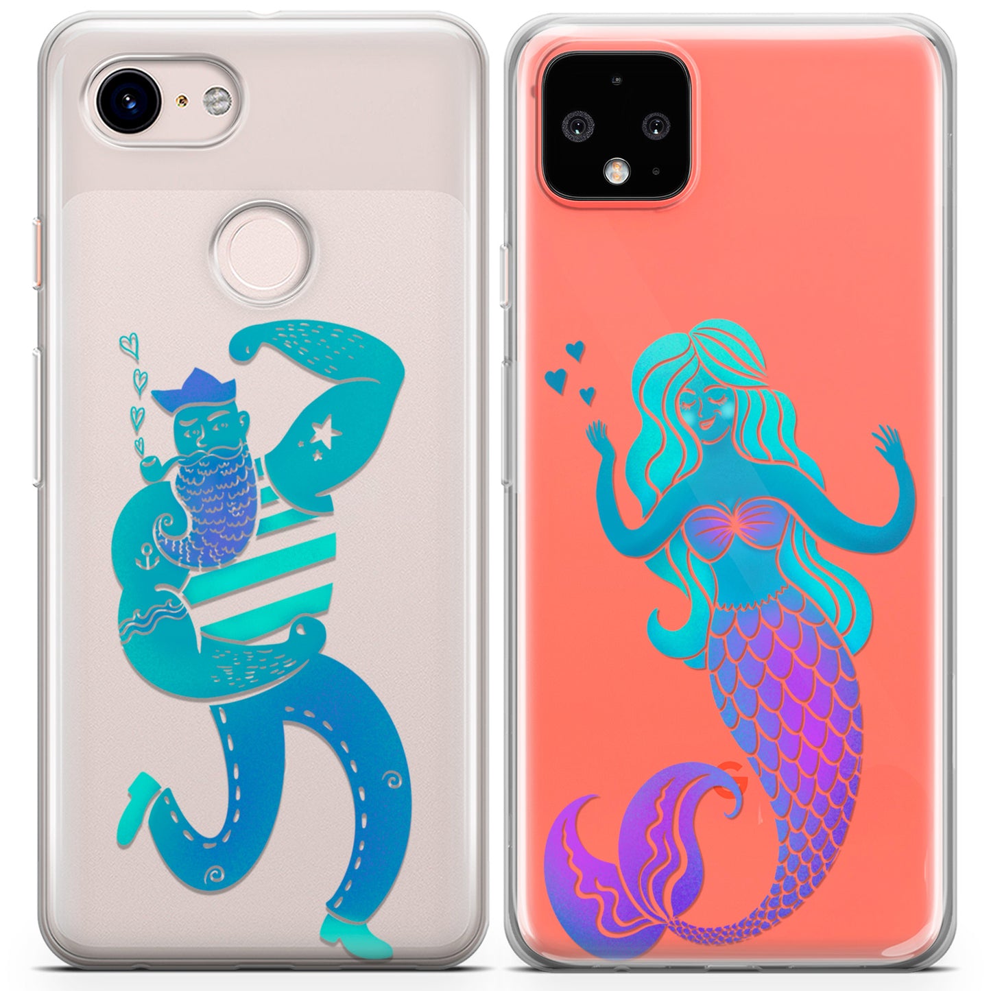 Cavka iPhone Couple Cases Sailor and Mermaid