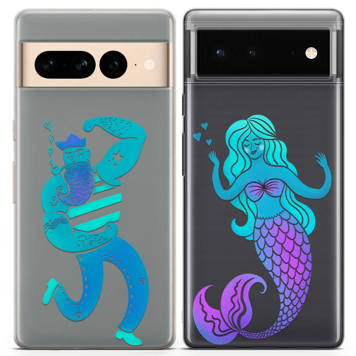 Cavka iPhone Couple Cases Sailor and Mermaid