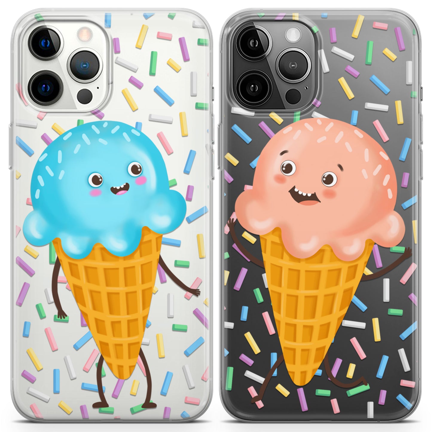 Cavka iPhone Couple Cases Funny Ice cream