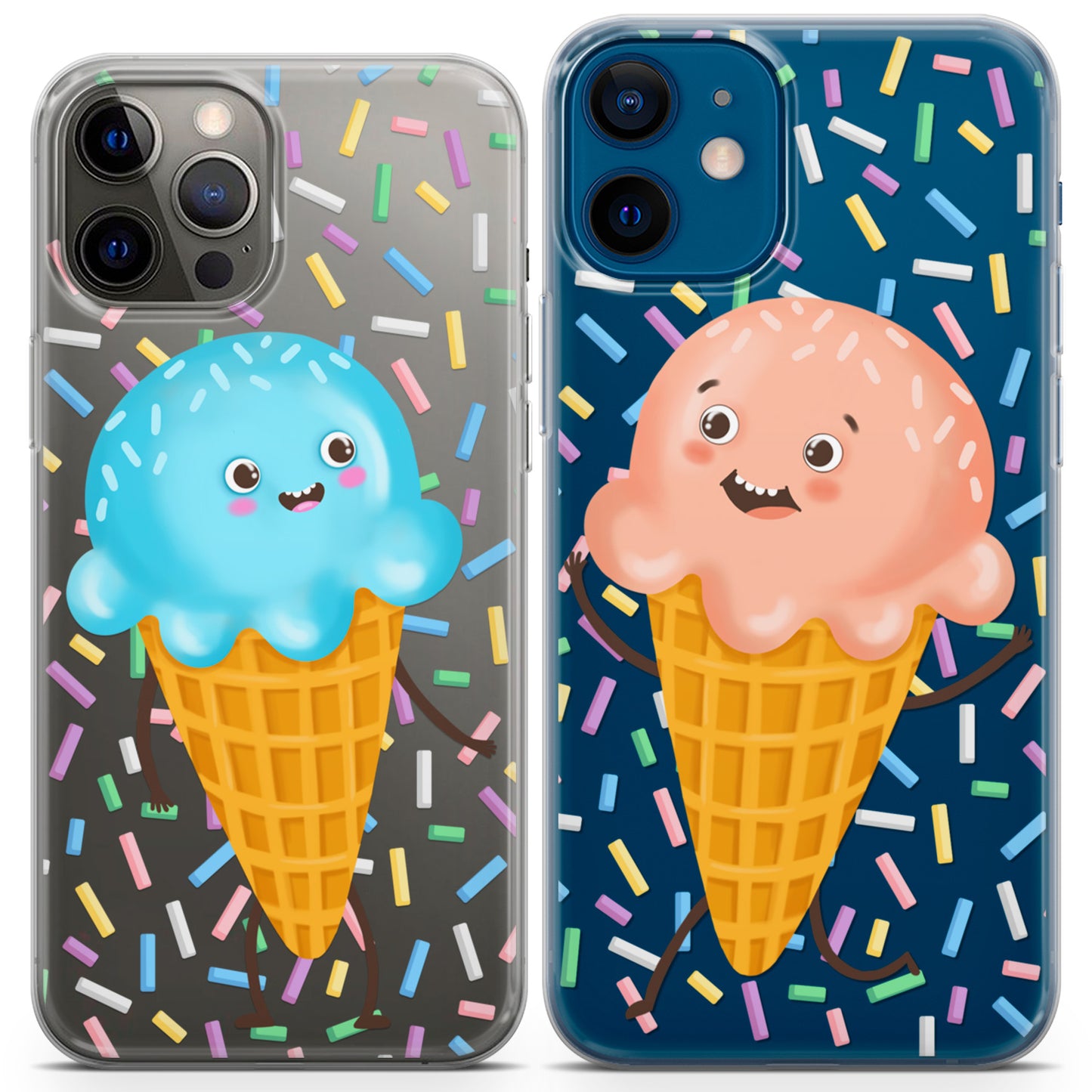 Cavka iPhone Couple Cases Funny Ice cream