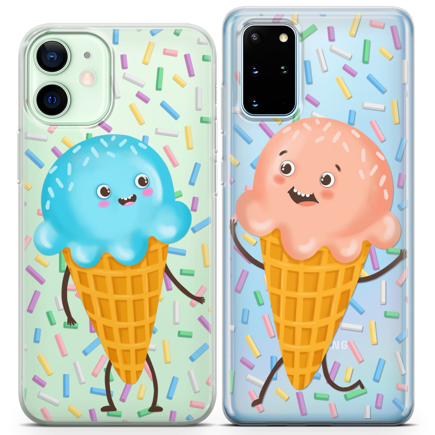 Cavka iPhone Couple Cases Funny Ice cream