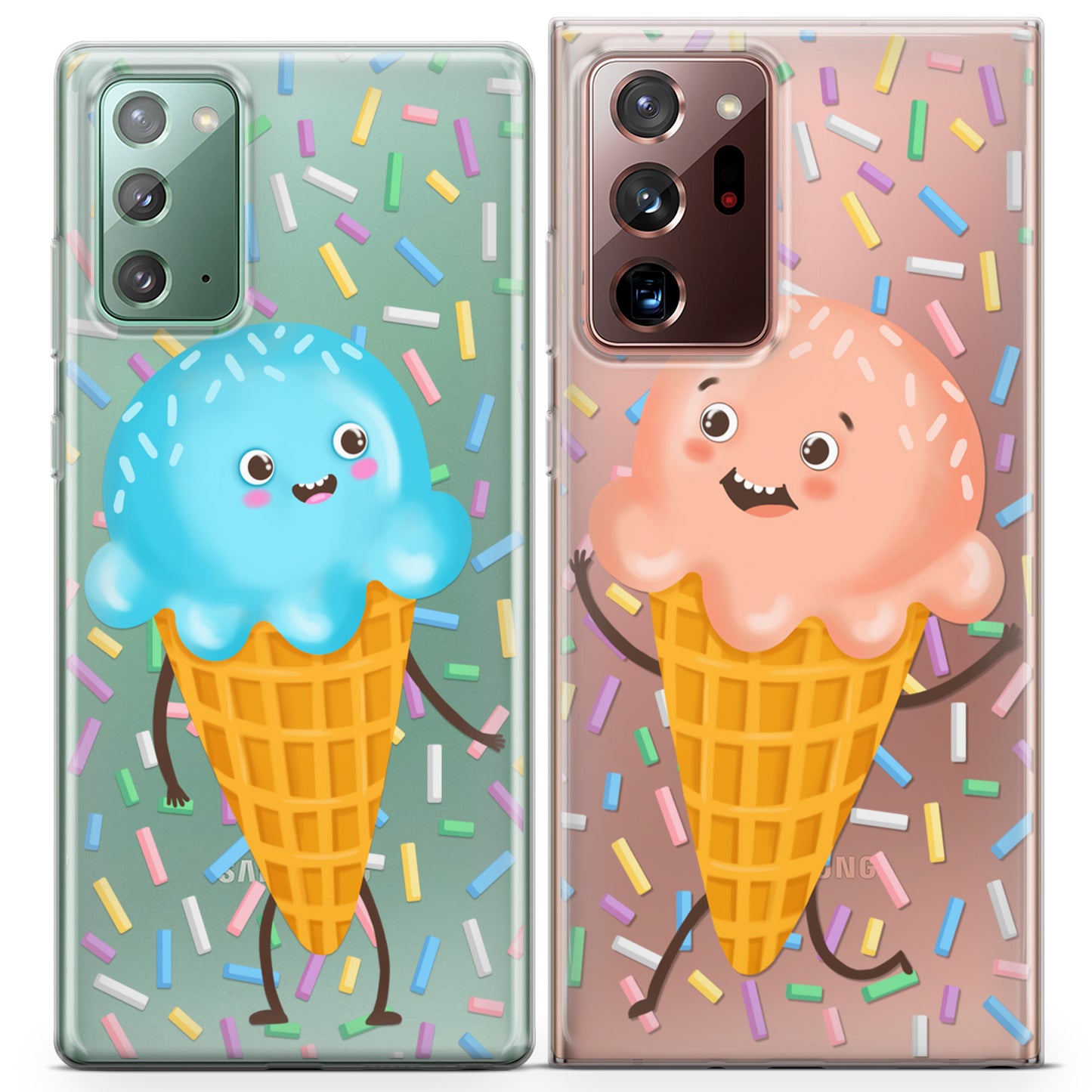 Cavka iPhone Couple Cases Funny Ice cream