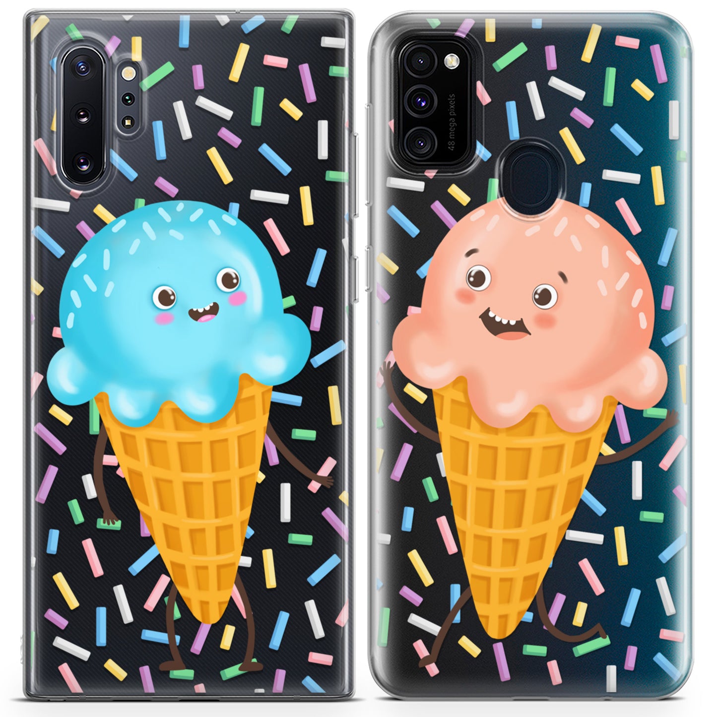 Cavka iPhone Couple Cases Funny Ice cream