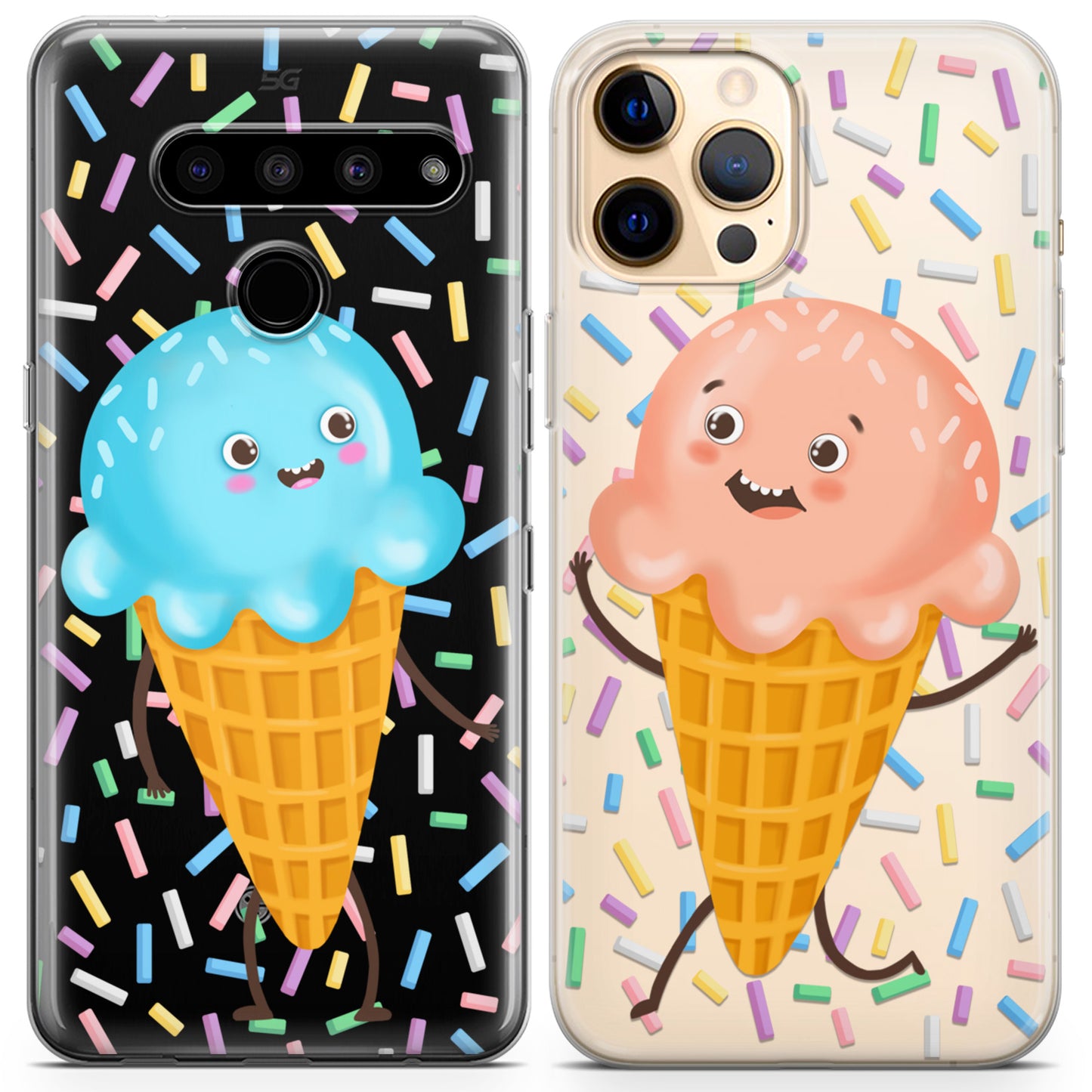 Cavka iPhone Couple Cases Funny Ice cream