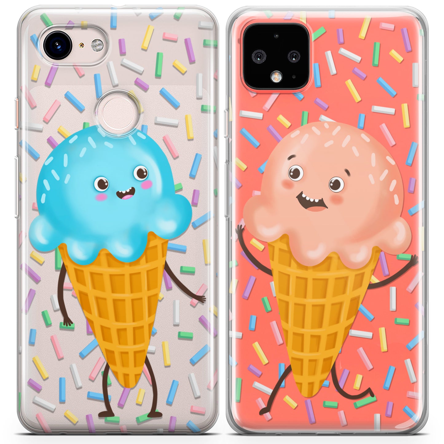 Cavka iPhone Couple Cases Funny Ice cream