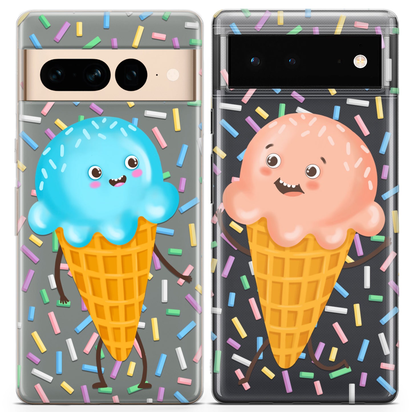 Cavka iPhone Couple Cases Funny Ice cream