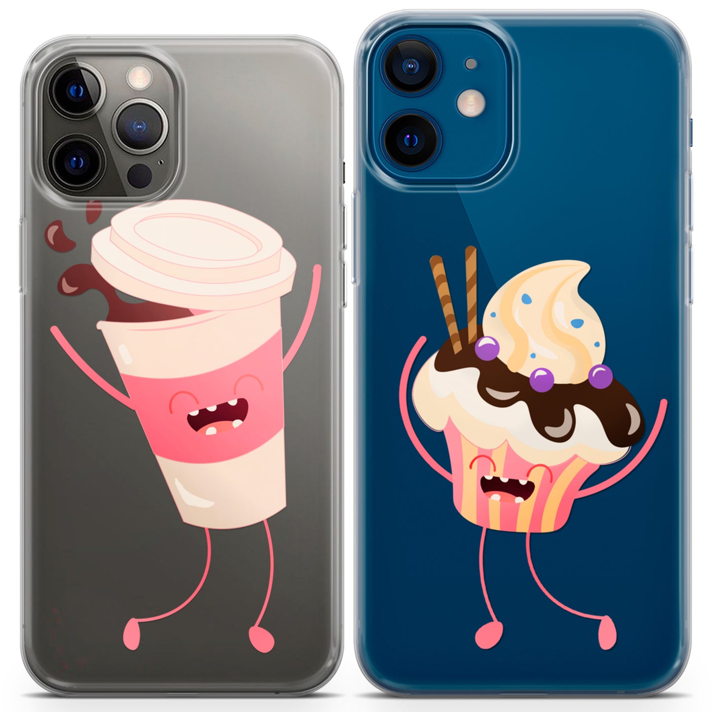 Cavka iPhone Couple Cases Coffee and Cupcake