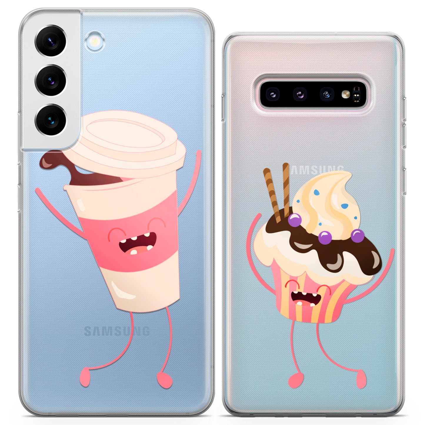 Cavka iPhone Couple Cases Coffee and Cupcake