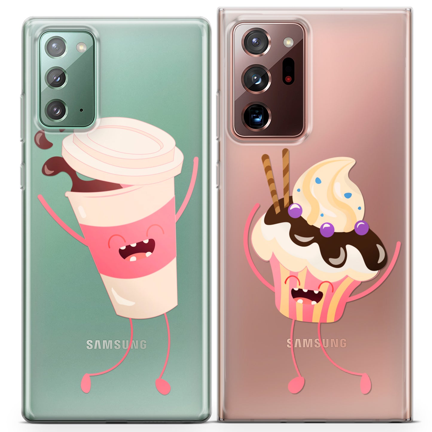 Cavka iPhone Couple Cases Coffee and Cupcake