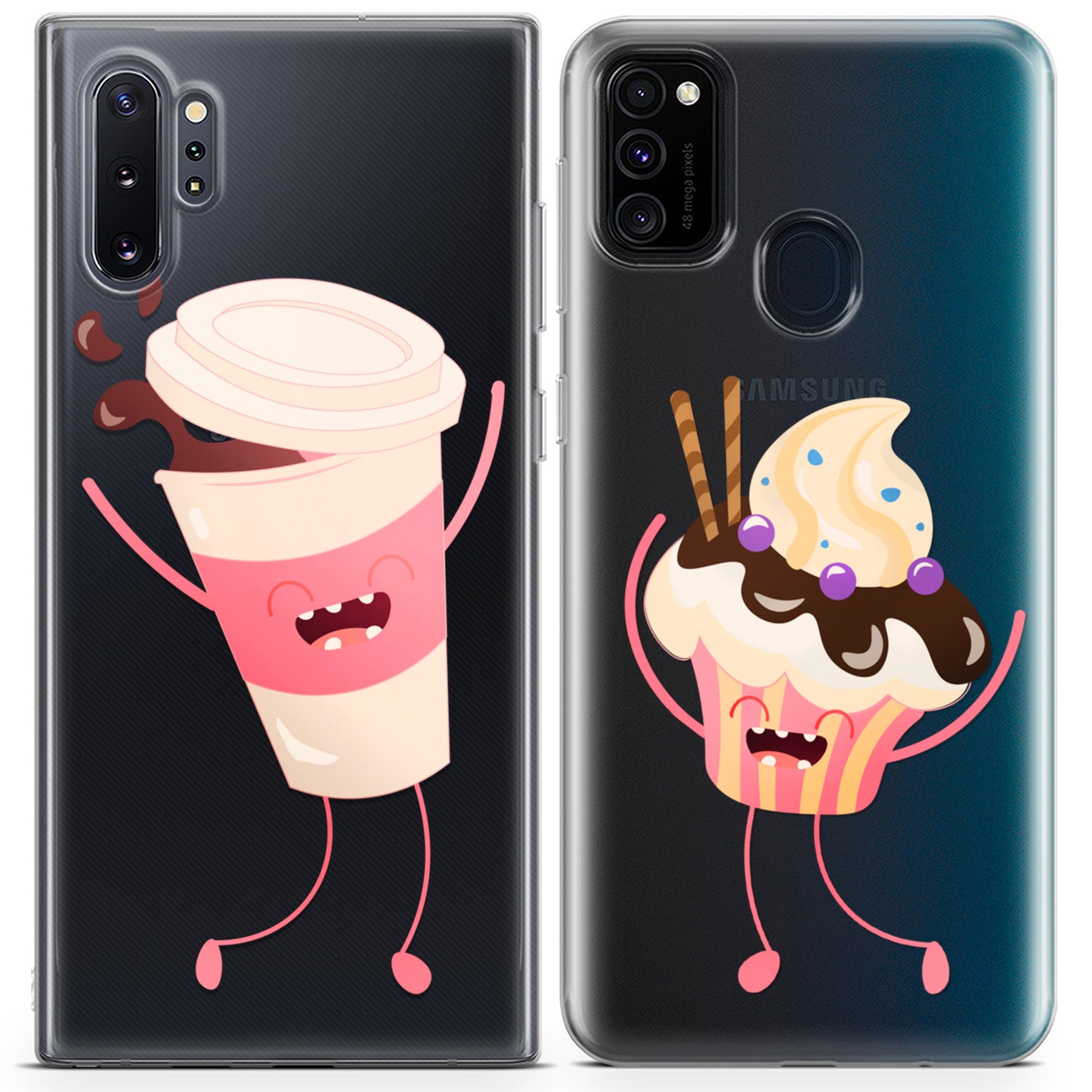 Cavka iPhone Couple Cases Coffee and Cupcake