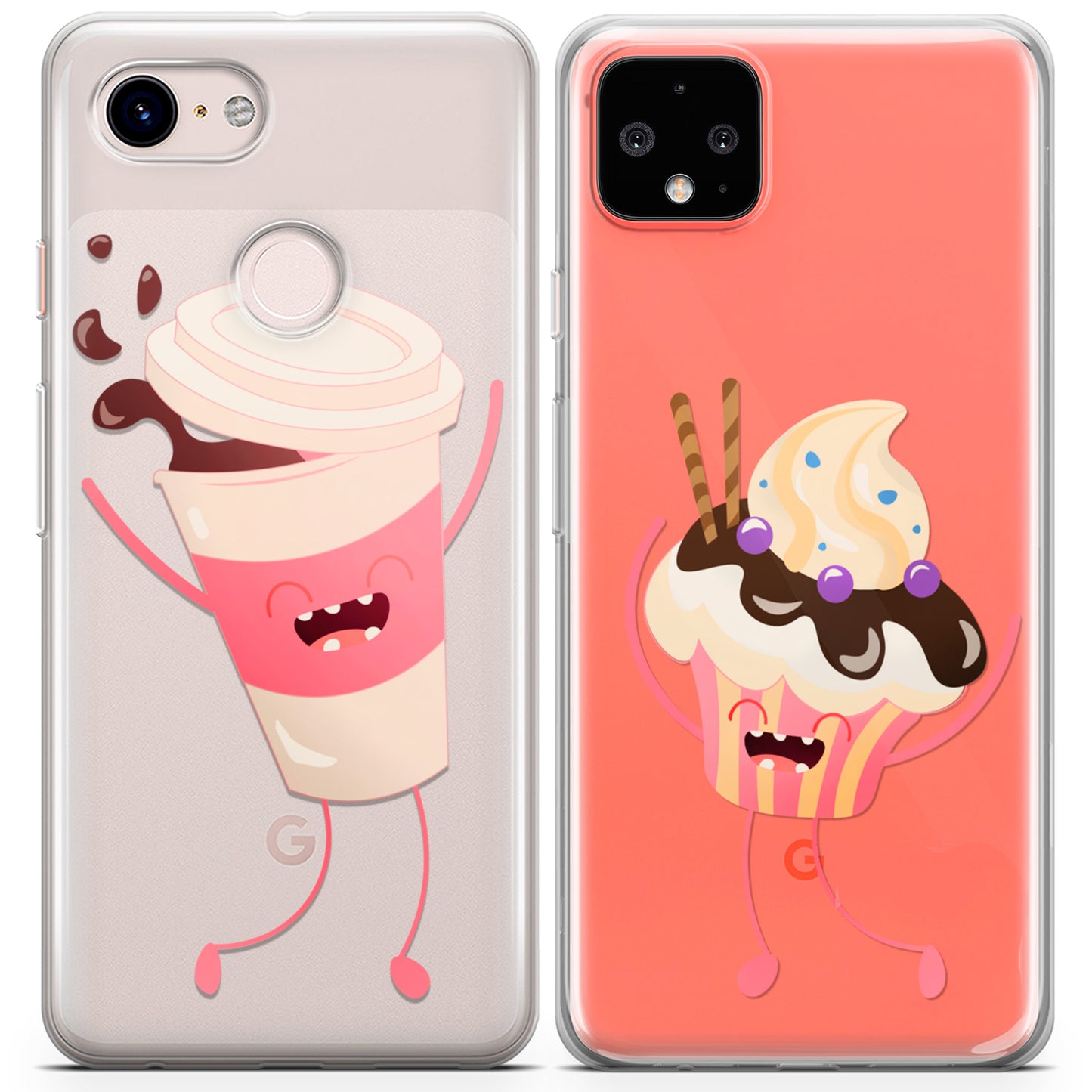 Cavka iPhone Couple Cases Coffee and Cupcake