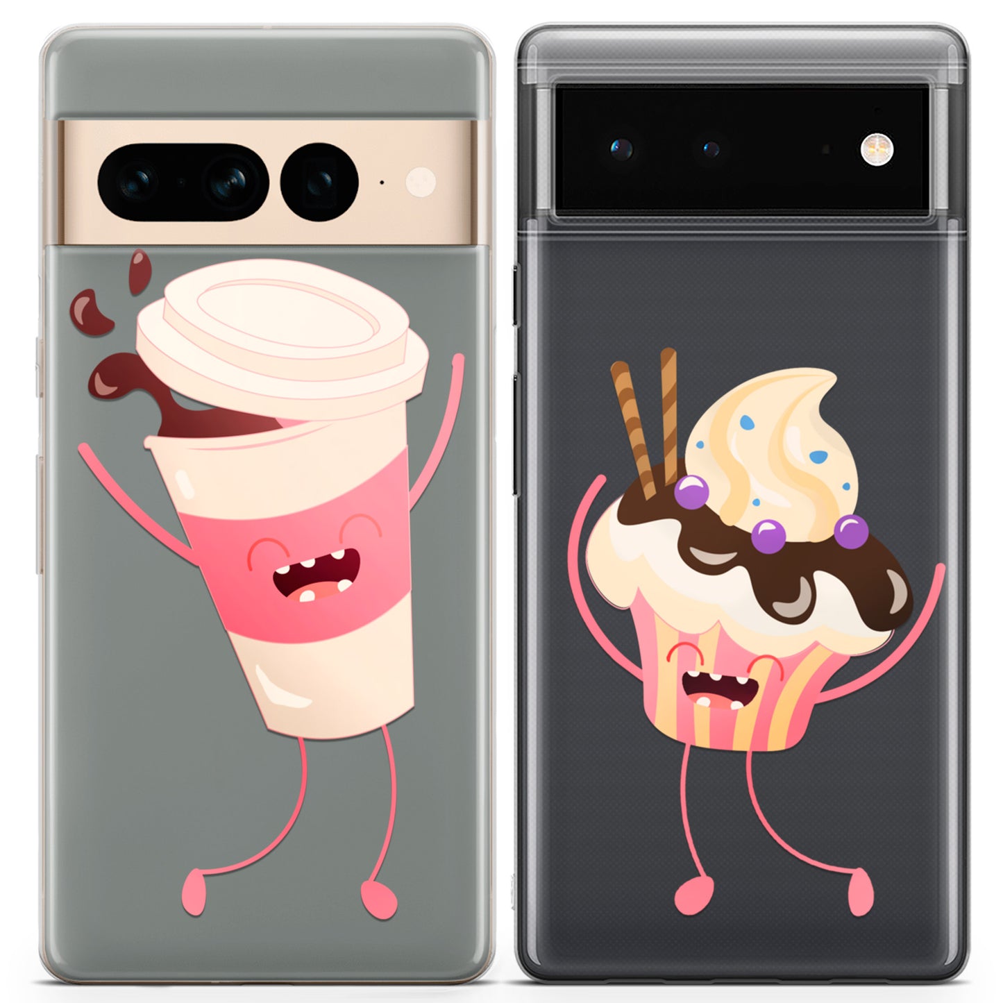 Cavka iPhone Couple Cases Coffee and Cupcake