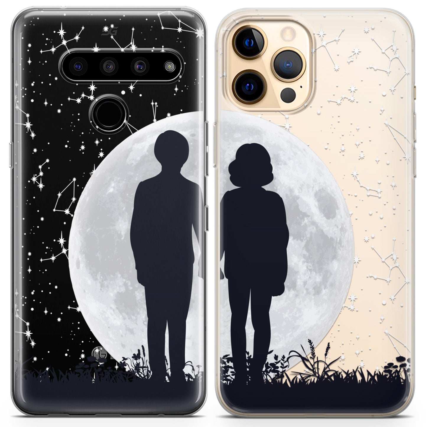 Cavka iPhone Couple Cases Moon Love Pair