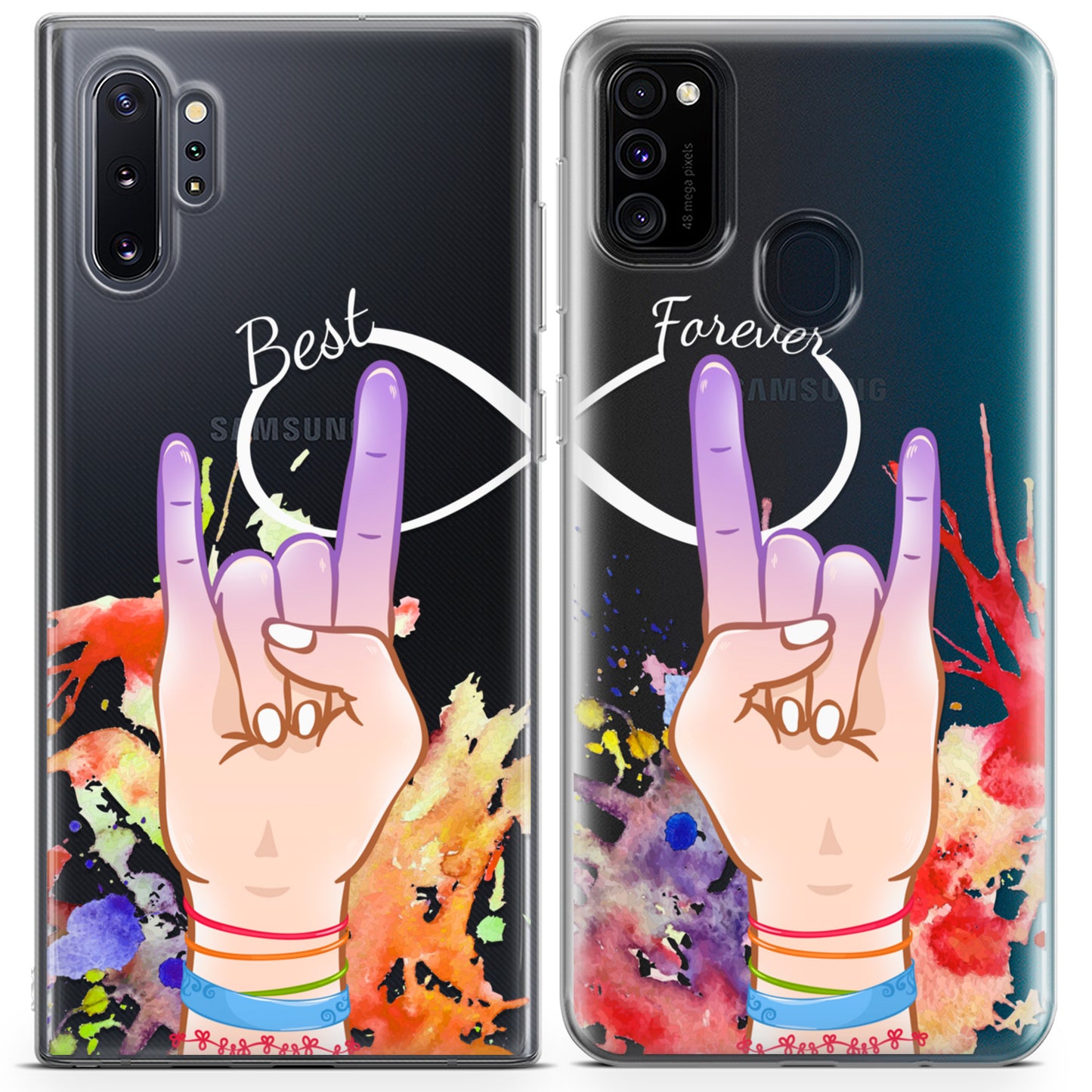 Cavka iPhone Couple Cases Rock n Roll Hands