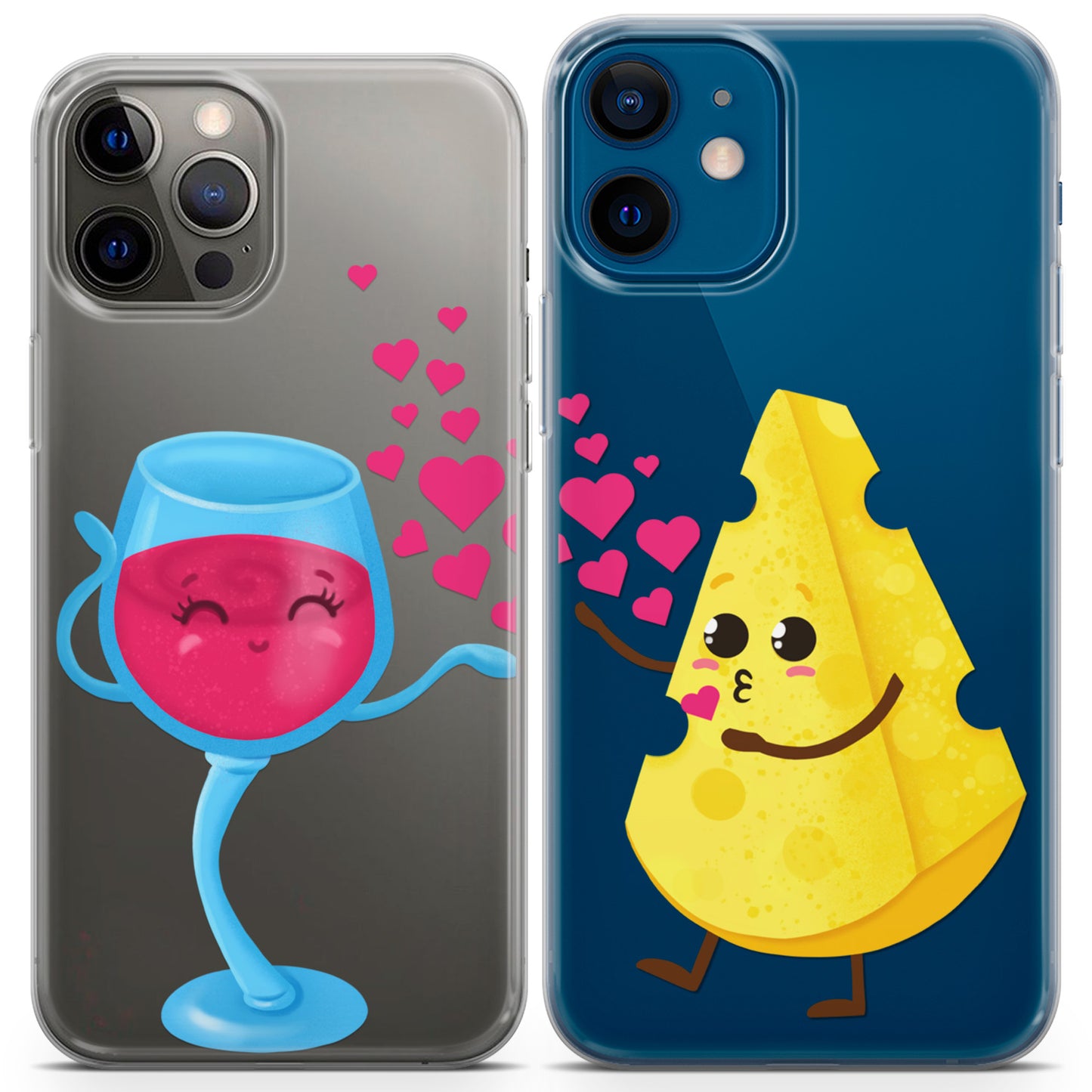 Cavka iPhone Couple Cases Cheese and Wine