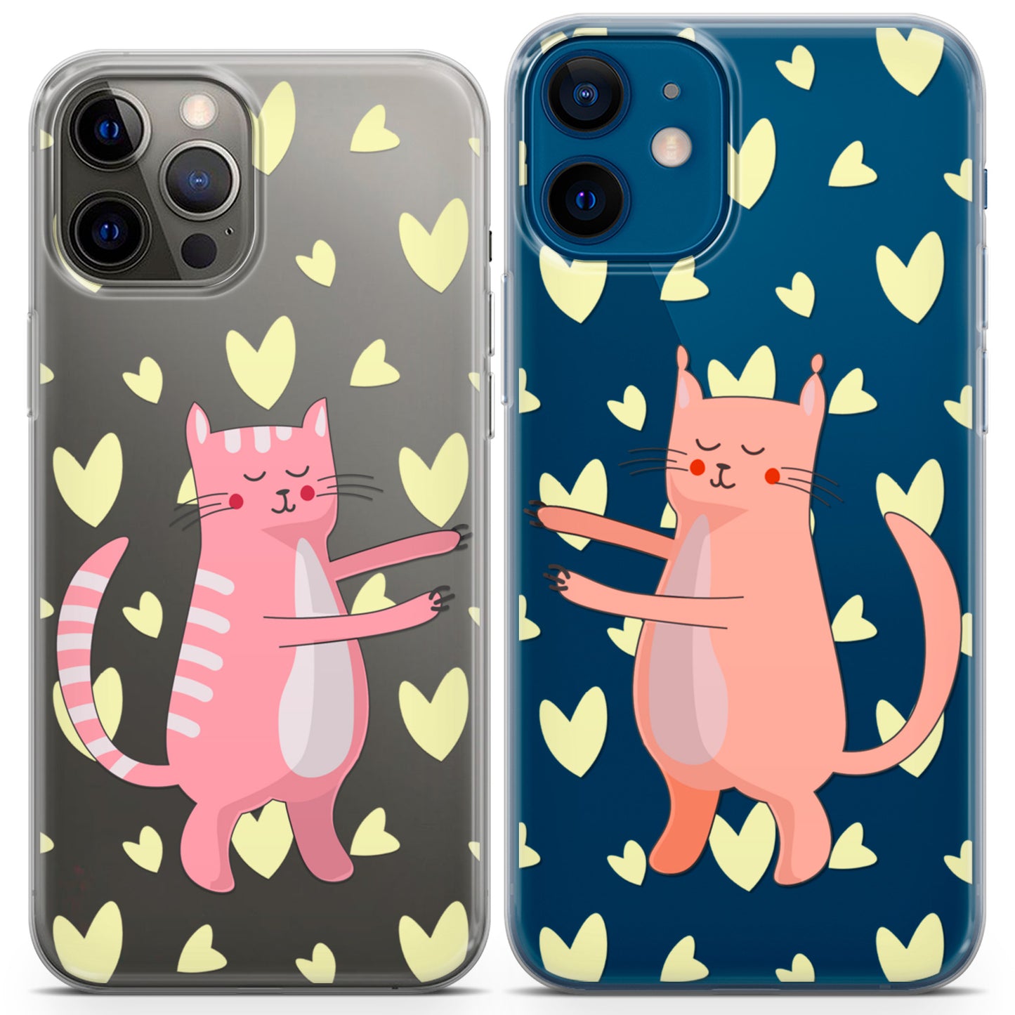 Cavka iPhone Couple Cases Hugging Cats