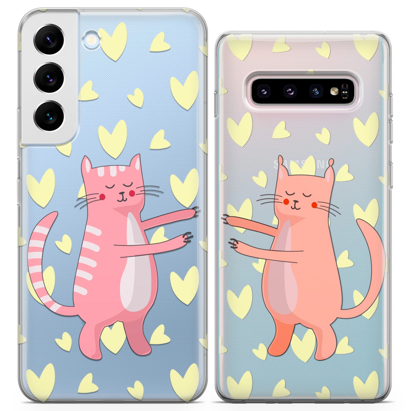 Cavka iPhone Couple Cases Hugging Cats