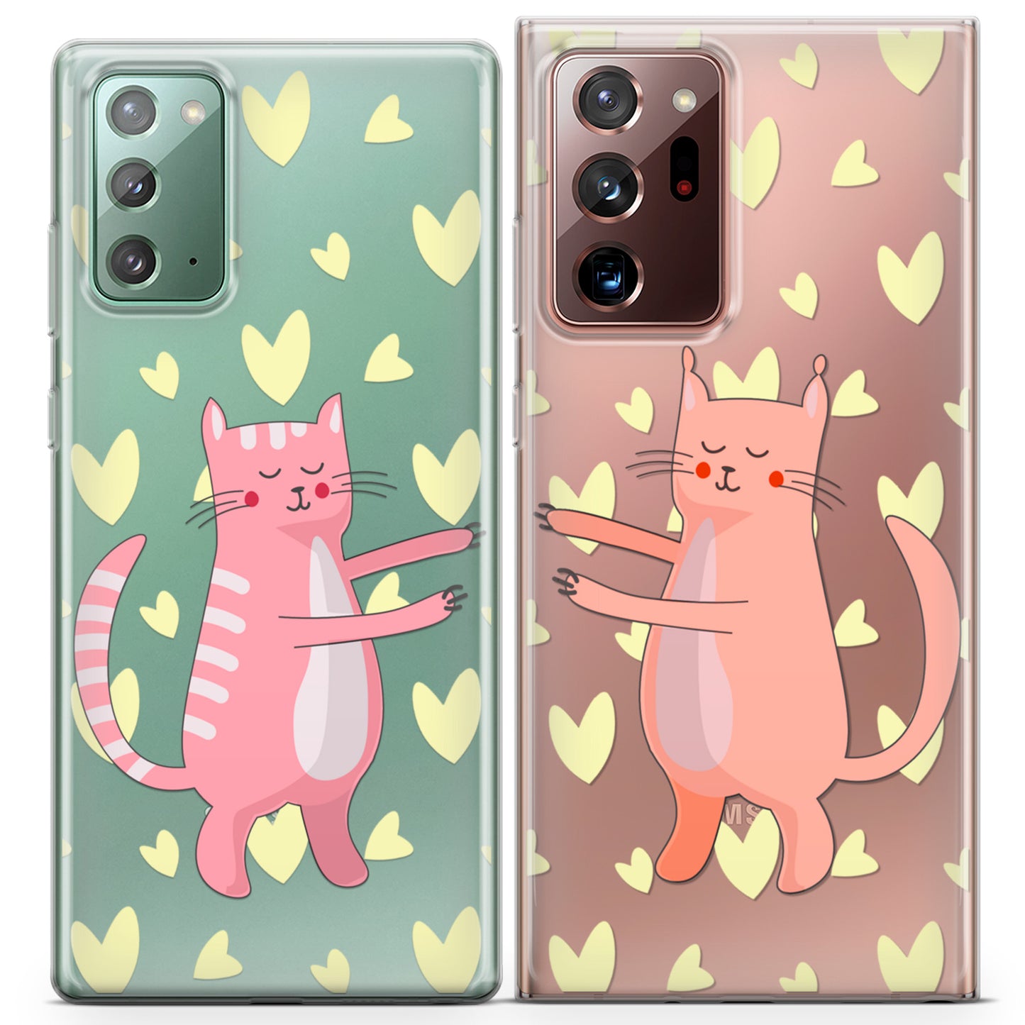 Cavka iPhone Couple Cases Hugging Cats