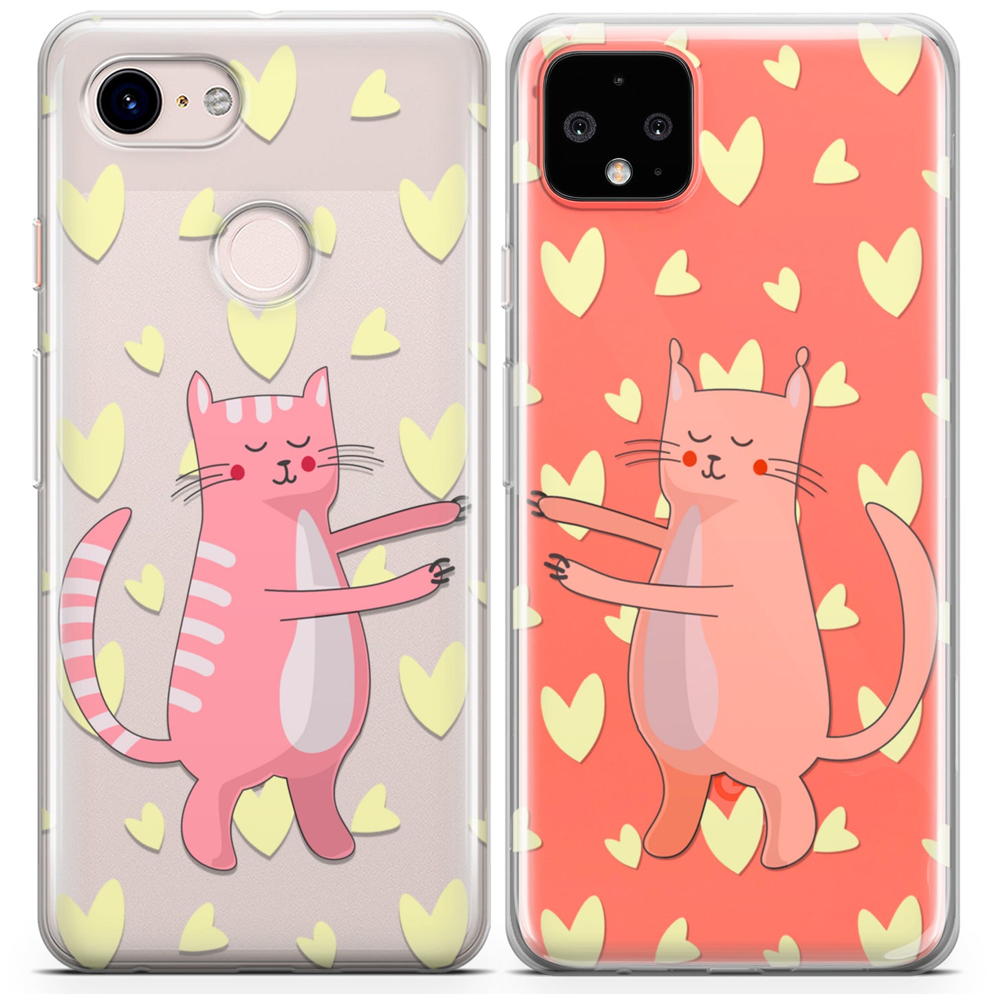 Cavka iPhone Couple Cases Hugging Cats