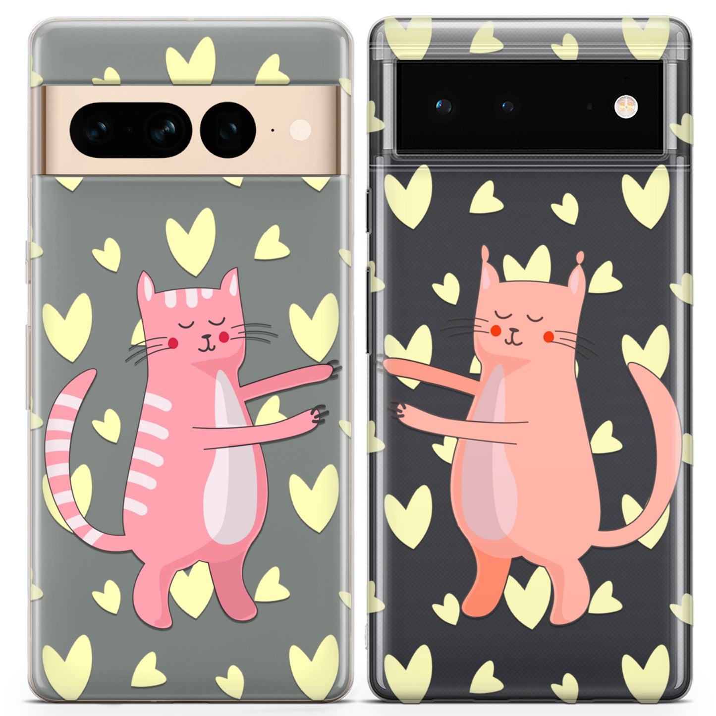 Cavka iPhone Couple Cases Hugging Cats