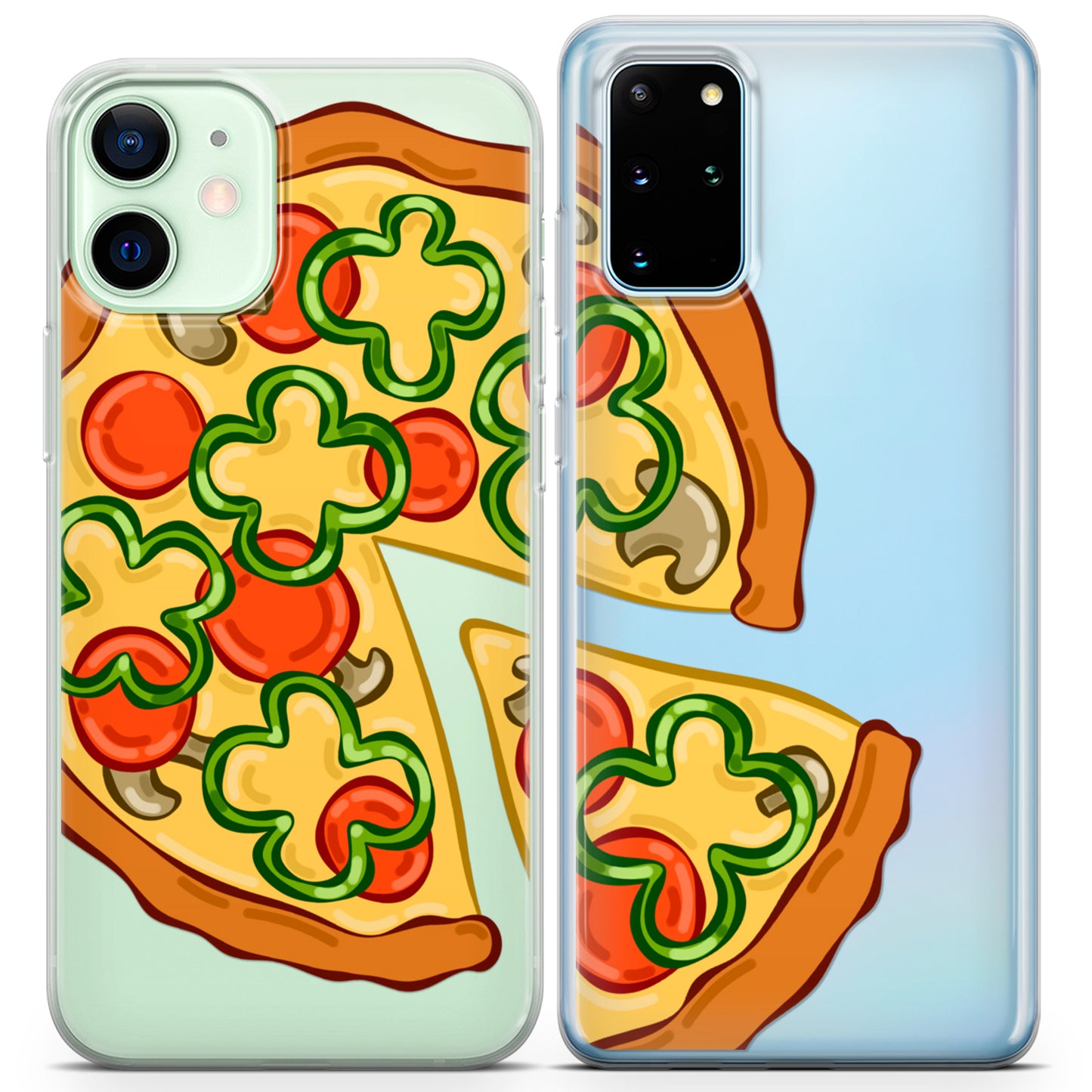 Cavka iPhone Couple Cases Cute Pizza Slices