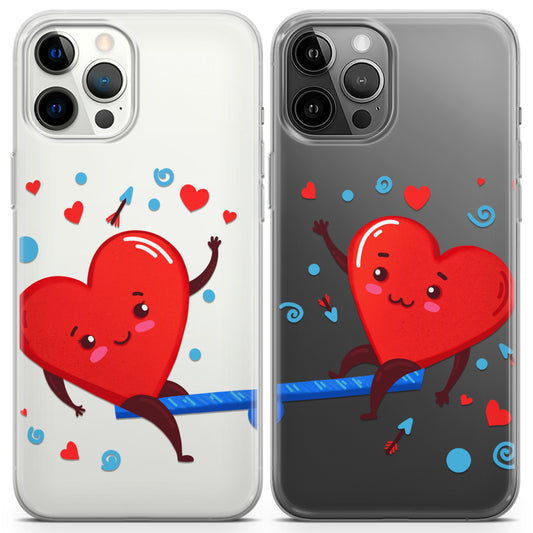 Cavka iPhone Couple Cases Swing Hearts