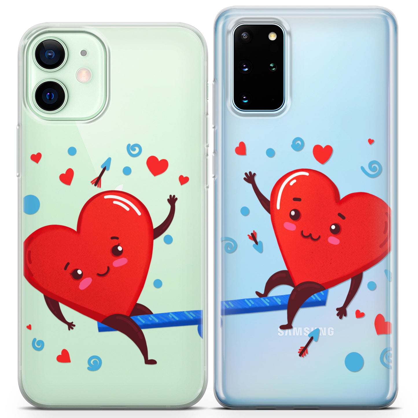 Cavka iPhone Couple Cases Swing Hearts