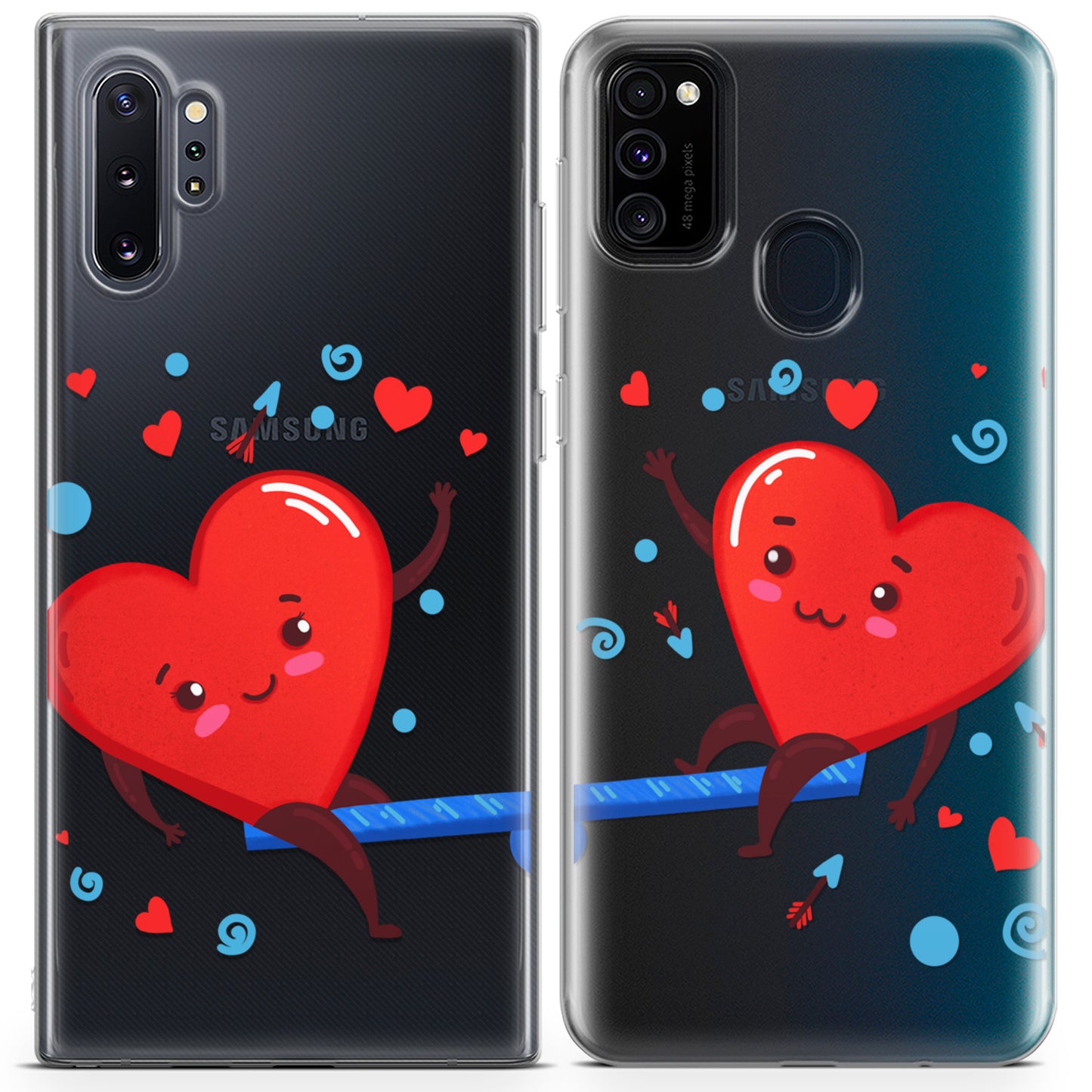 Cavka iPhone Couple Cases Swing Hearts