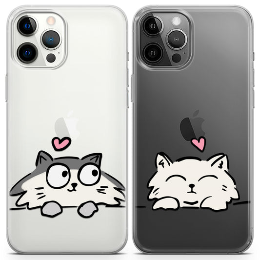 Cavka iPhone Couple Cases Funny Cats