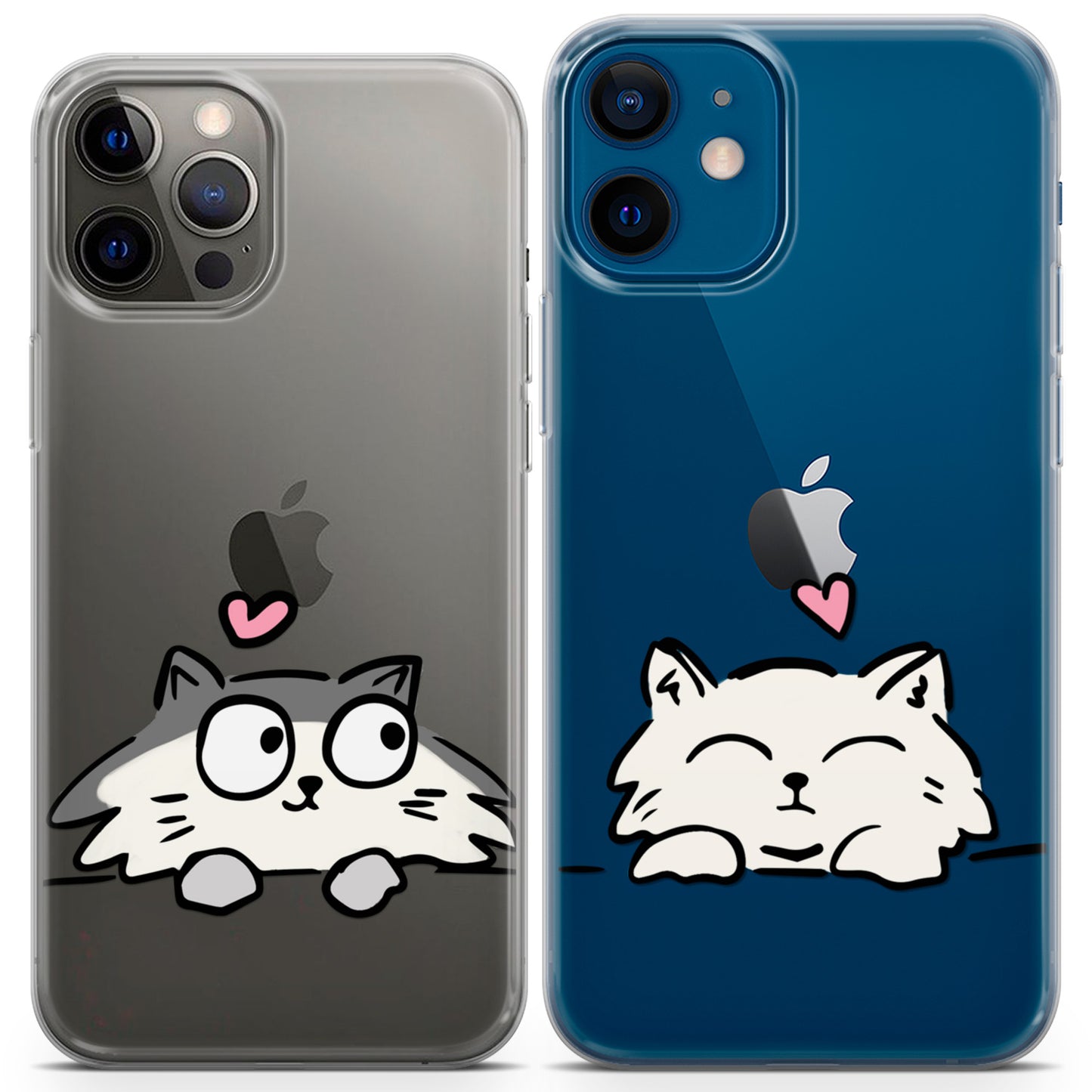 Cavka iPhone Couple Cases Funny Cats