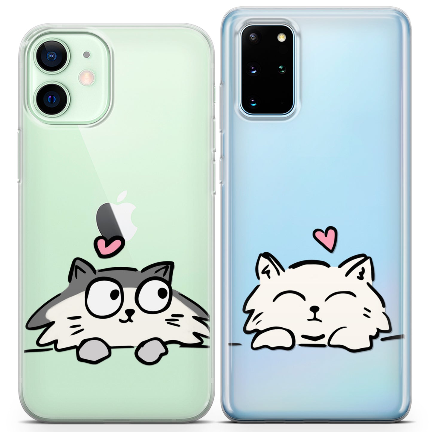 Cavka iPhone Couple Cases Funny Cats