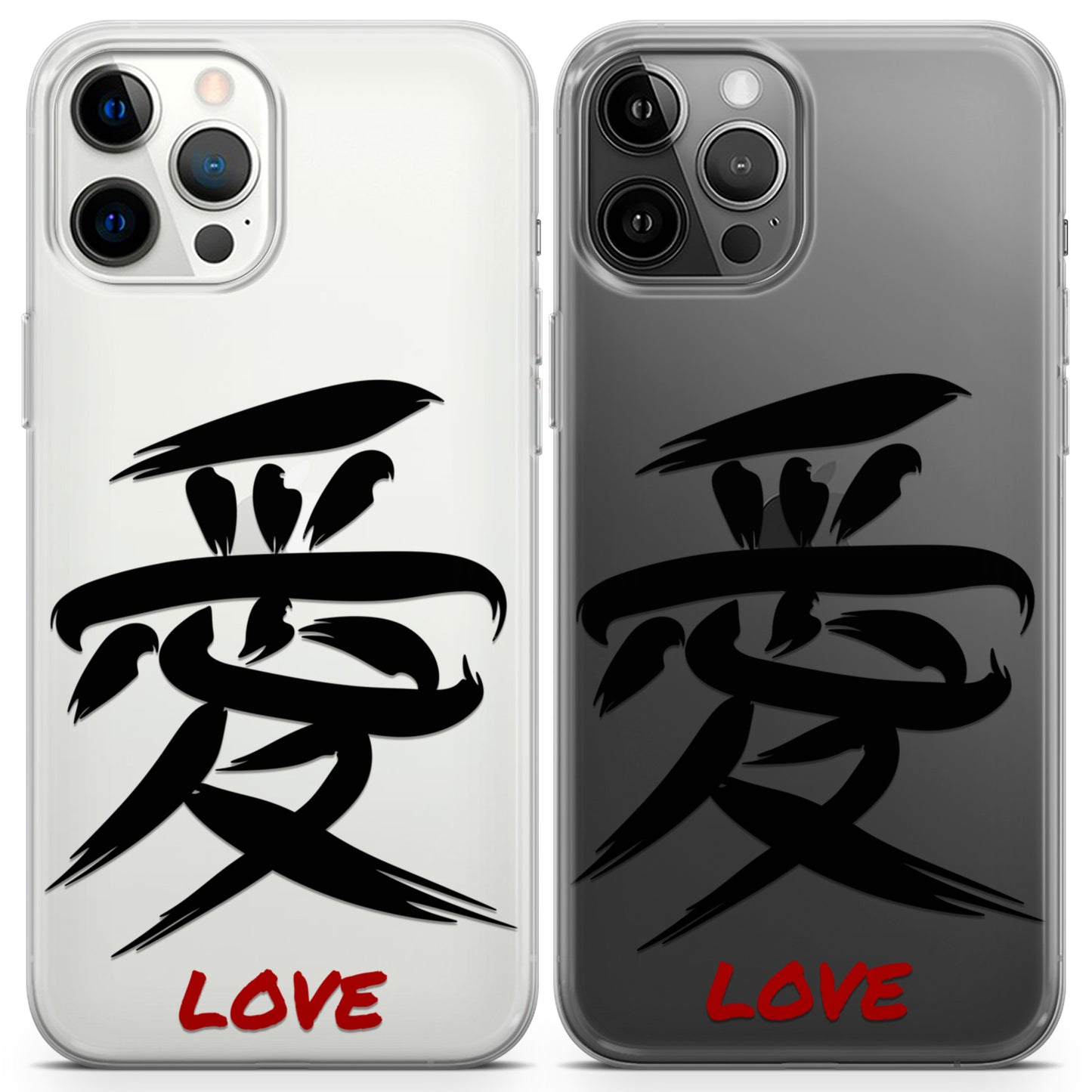 Cavka iPhone Couple Cases Love Hieroglyph