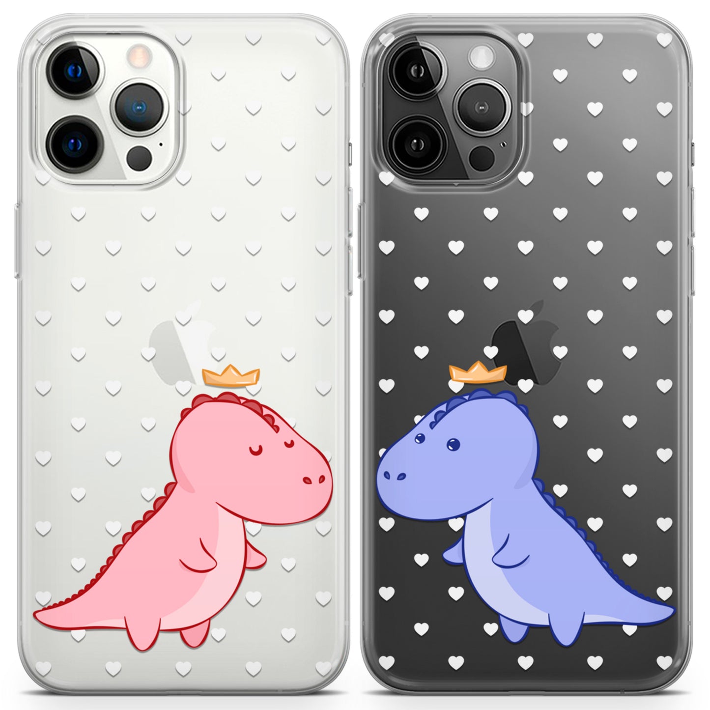 Cavka iPhone Couple Cases Cartoon Dinos