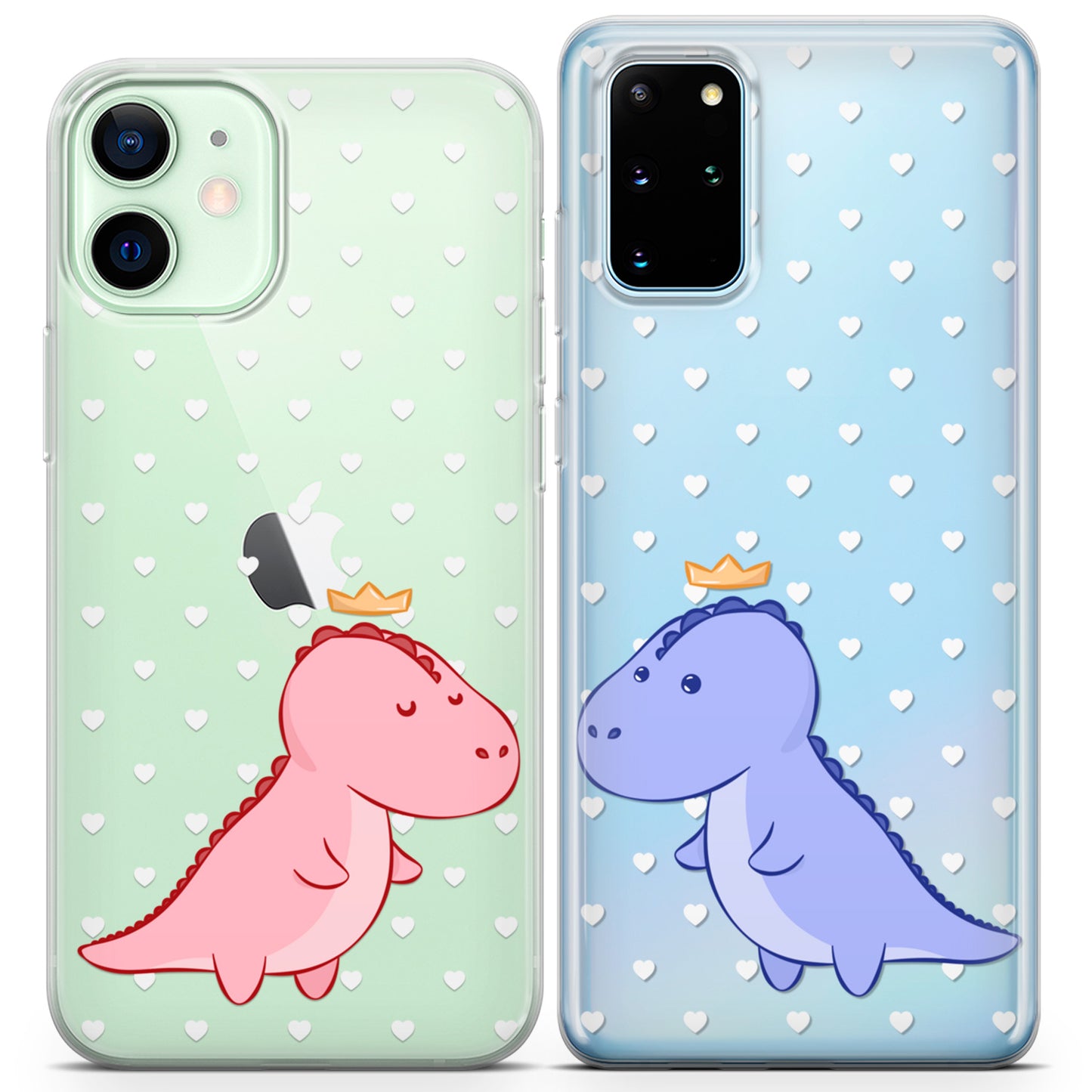 Cavka iPhone Couple Cases Cartoon Dinos