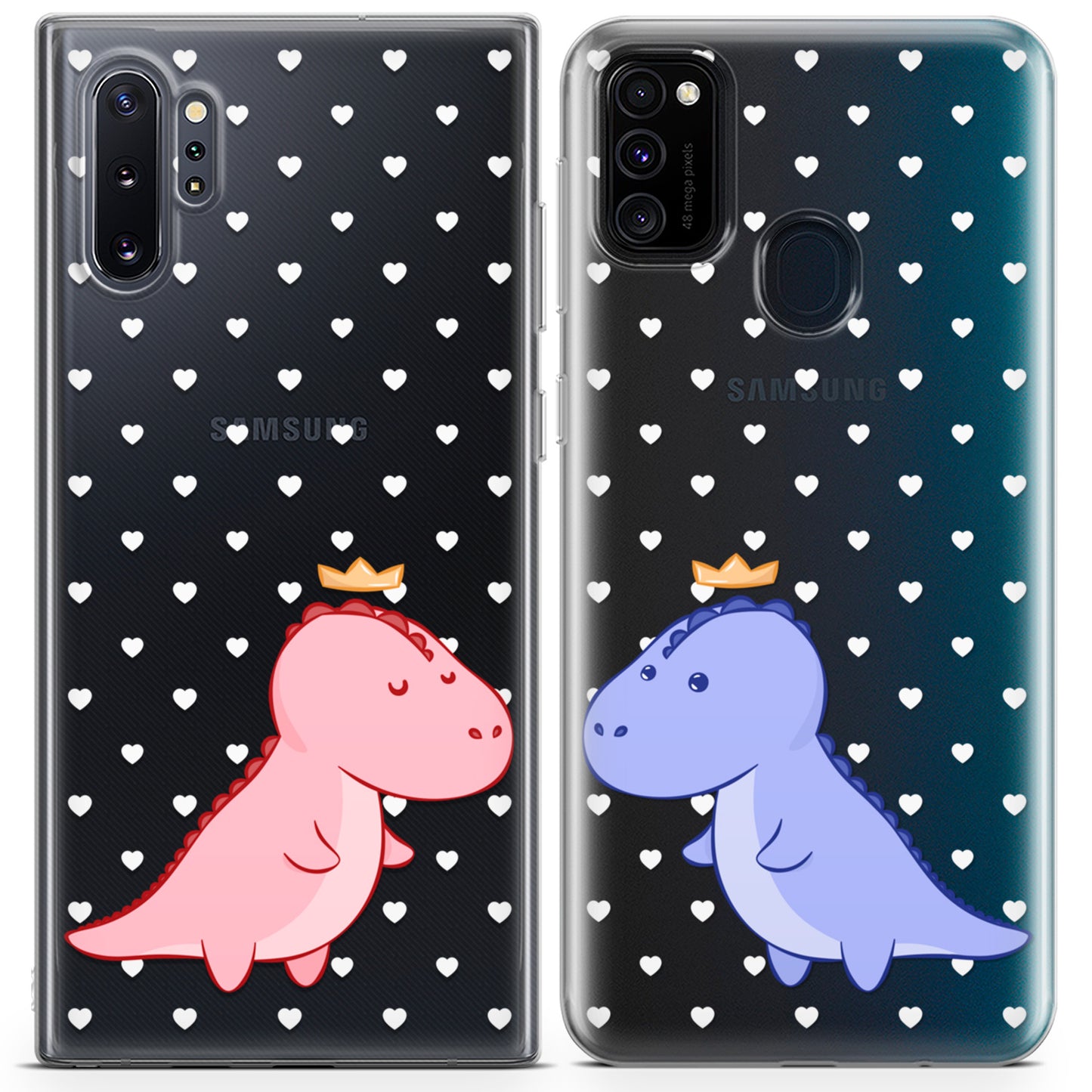 Cavka iPhone Couple Cases Cartoon Dinos