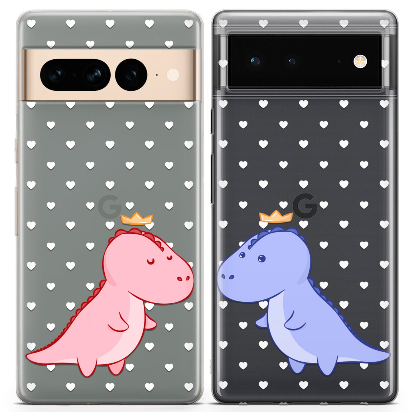 Cavka iPhone Couple Cases Cartoon Dinos