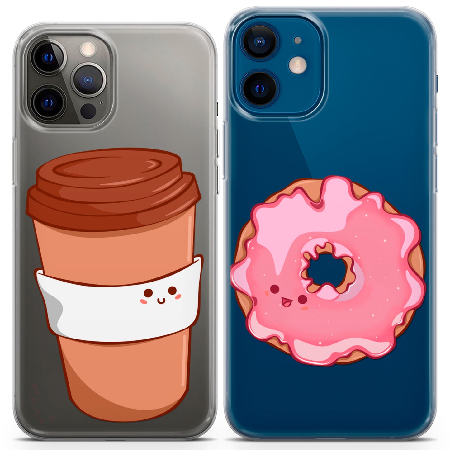 Cavka iPhone Couple Cases Coffee and Donut