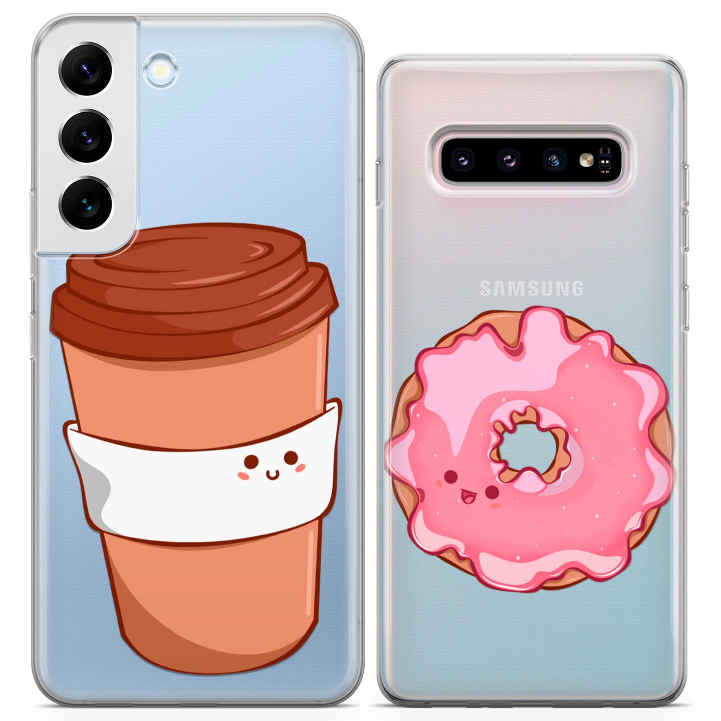 Cavka iPhone Couple Cases Coffee and Donut