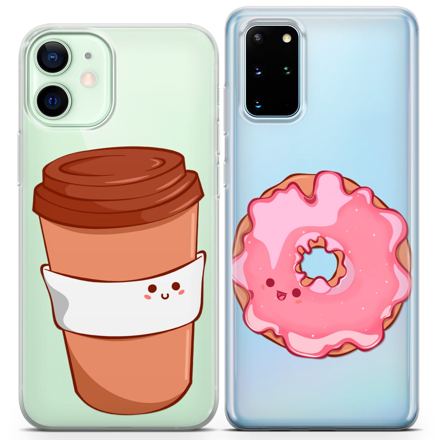 Cavka iPhone Couple Cases Coffee and Donut