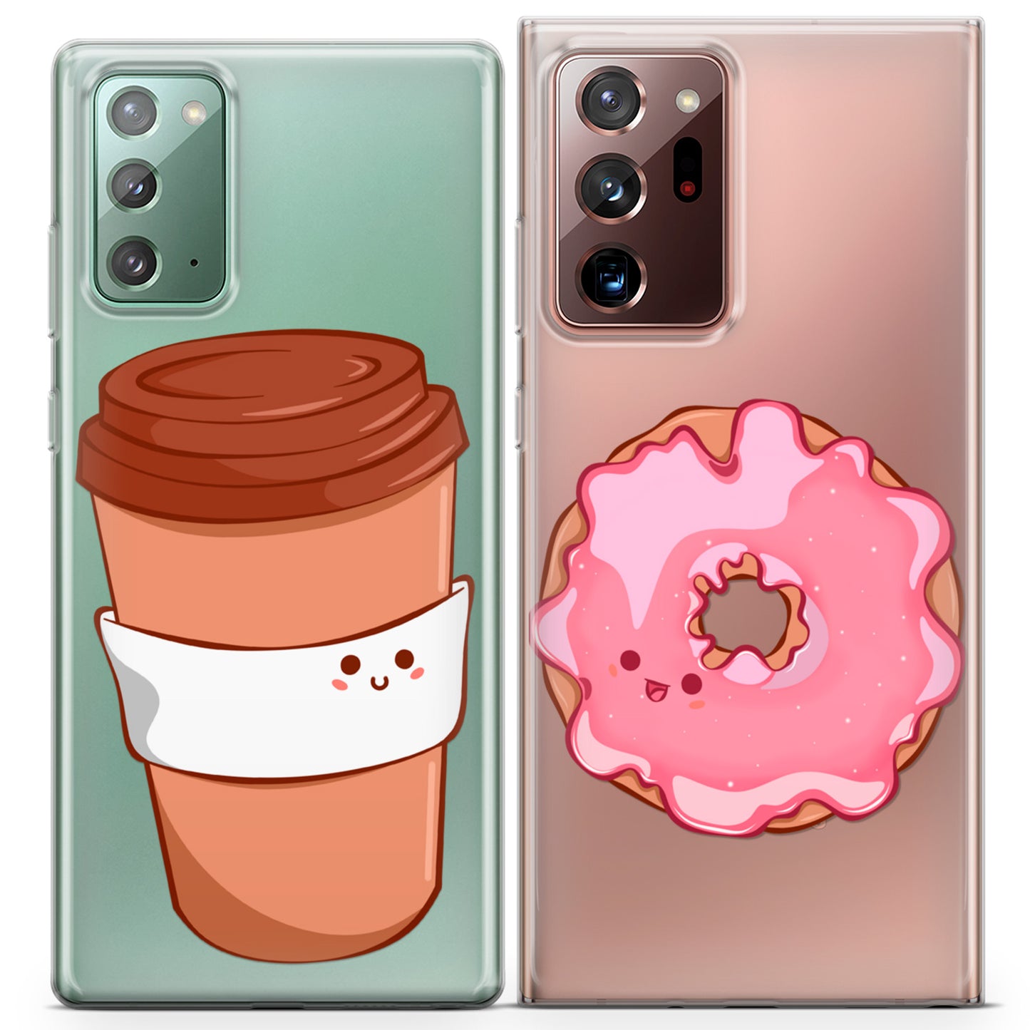 Cavka iPhone Couple Cases Coffee and Donut