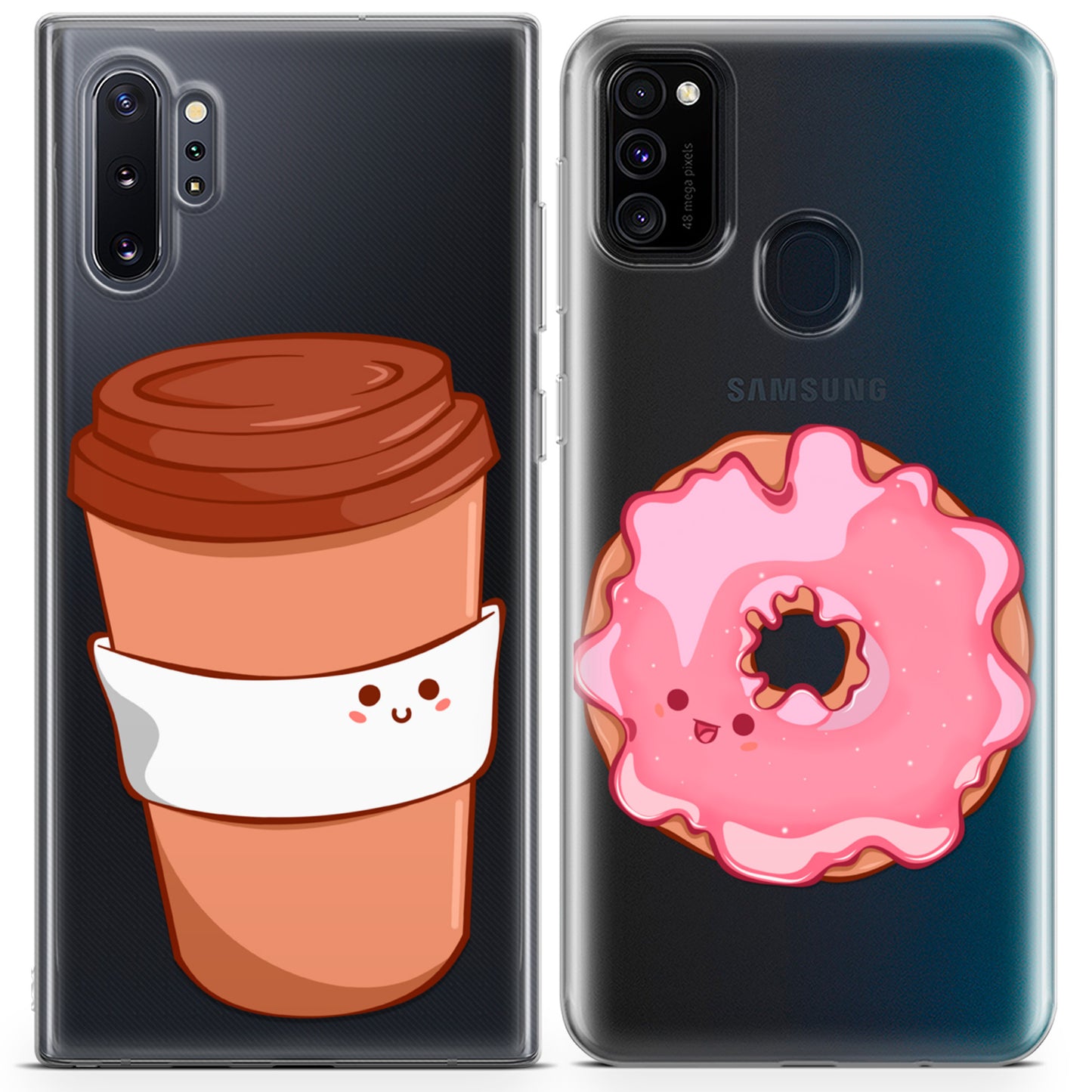 Cavka iPhone Couple Cases Coffee and Donut