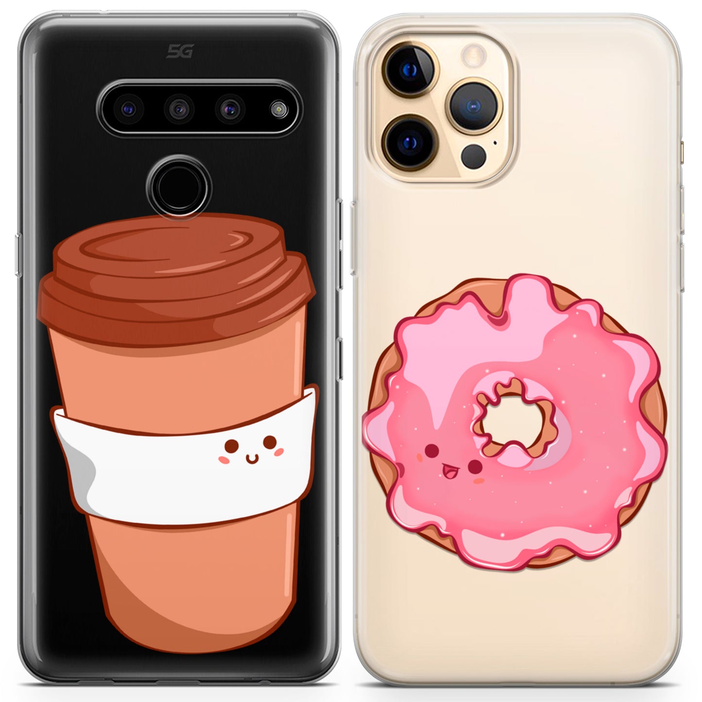 Cavka iPhone Couple Cases Coffee and Donut