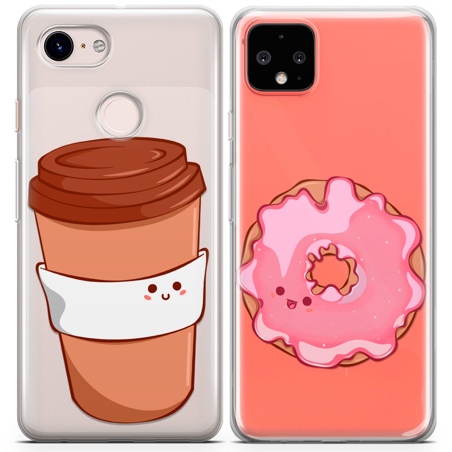 Cavka iPhone Couple Cases Coffee and Donut