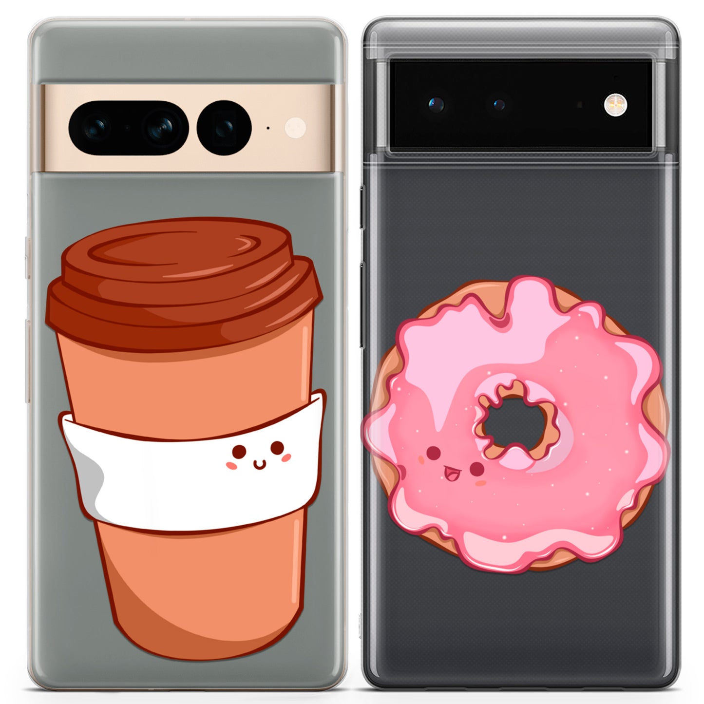 Cavka iPhone Couple Cases Coffee and Donut