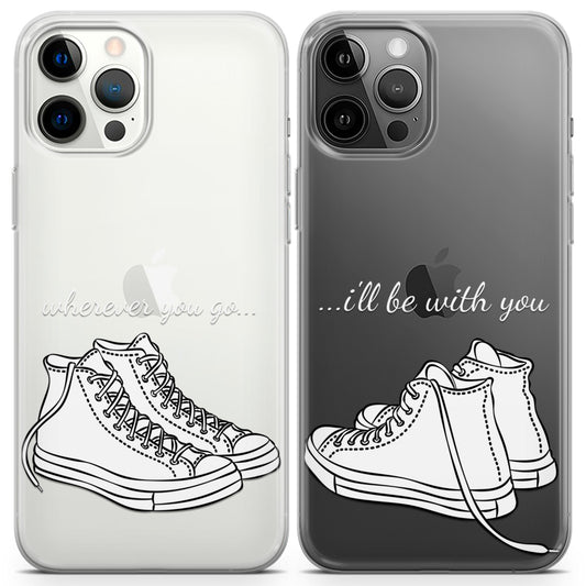 Cavka iPhone Couple Cases Wherever You Go I'll Be With You