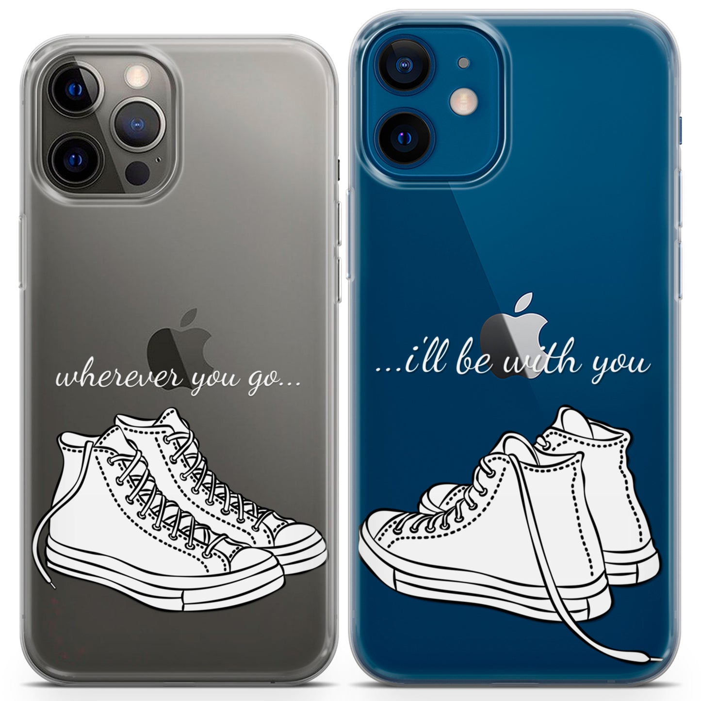 Cavka iPhone Couple Cases Wherever You Go I'll Be With You