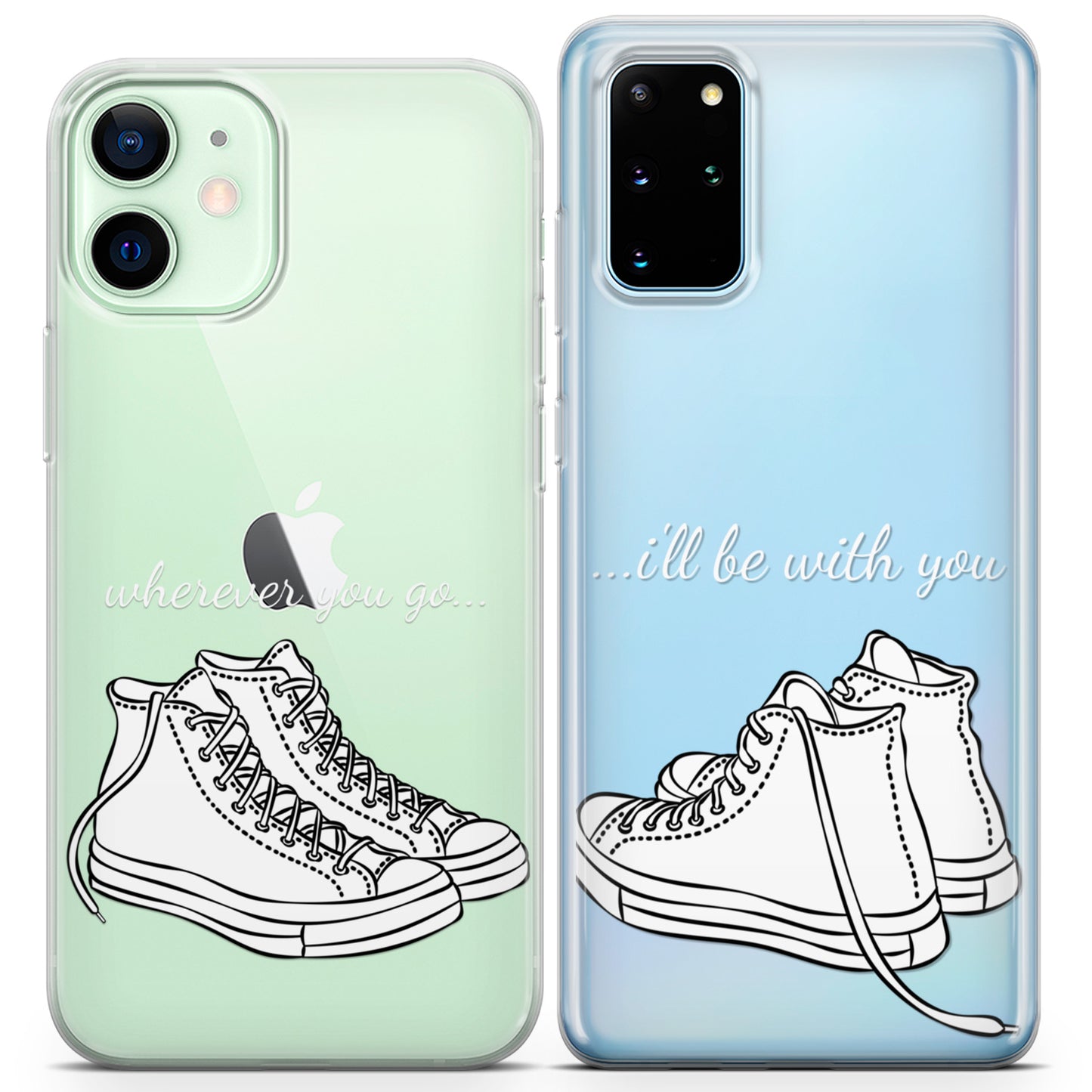 Cavka iPhone Couple Cases Wherever You Go I'll Be With You