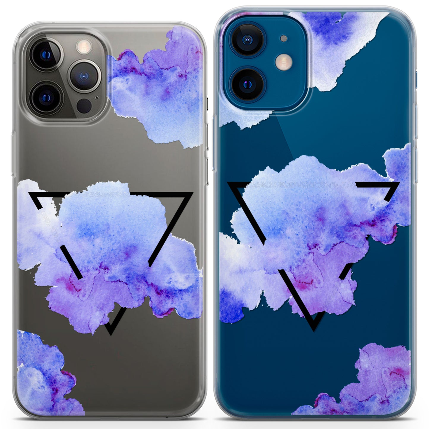 Cavka iPhone Couple Cases Abstract Triangles